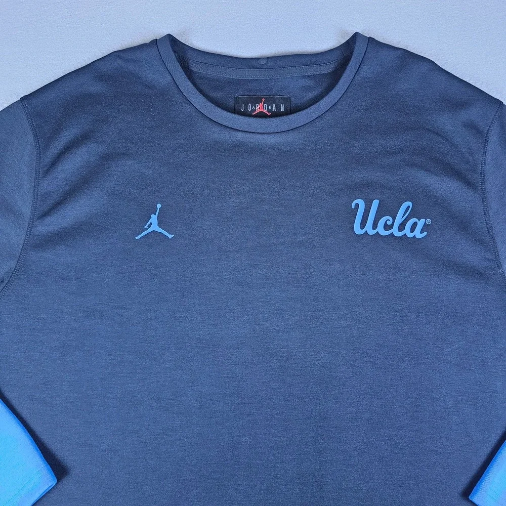 Jordan UCLA Sweatshirt Mens 3XL Black Blue Crewneck Pullover Heavyweight Fleece